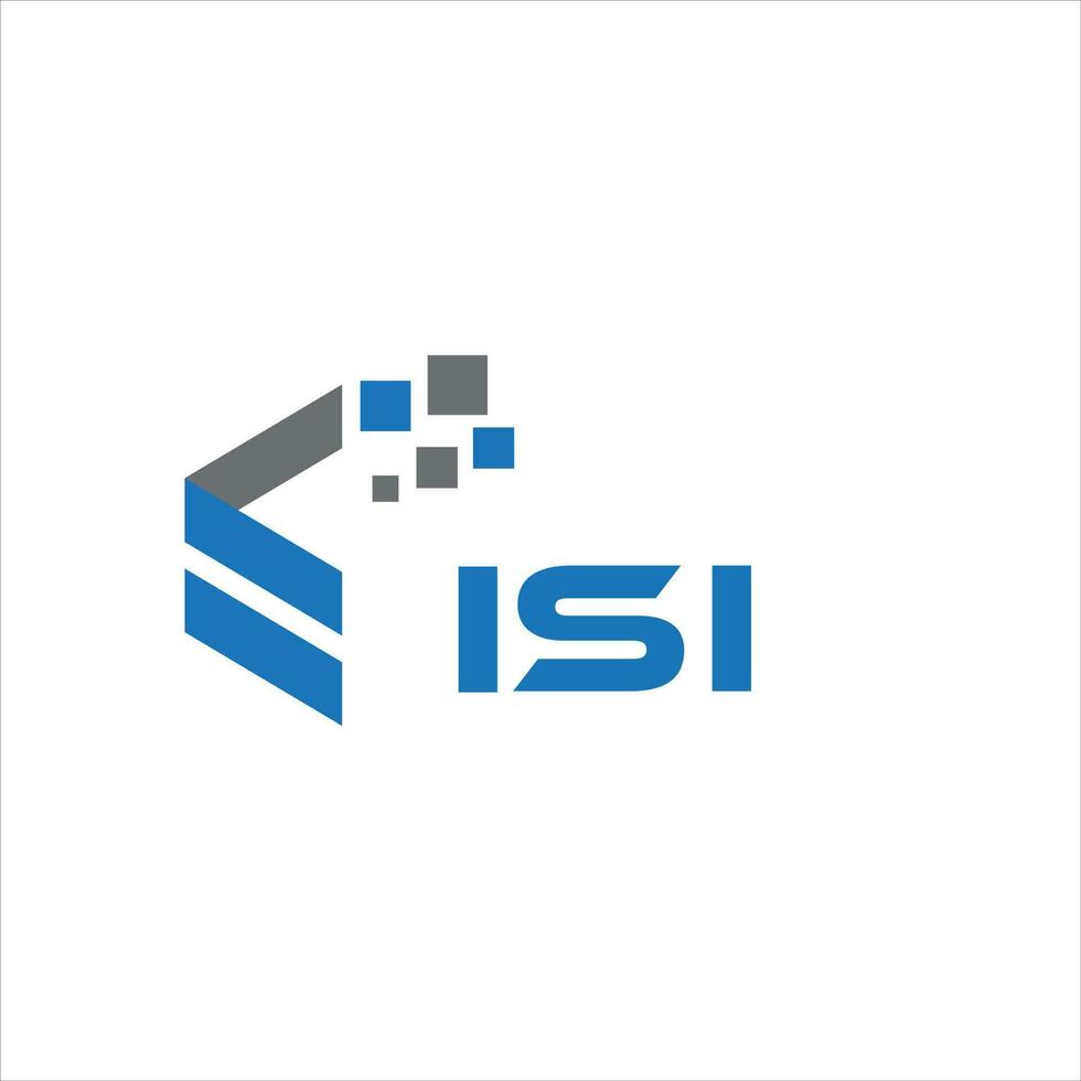 ISi letter logo design on white background. ISi creative initials letter logo concept. ISi letter design. vector