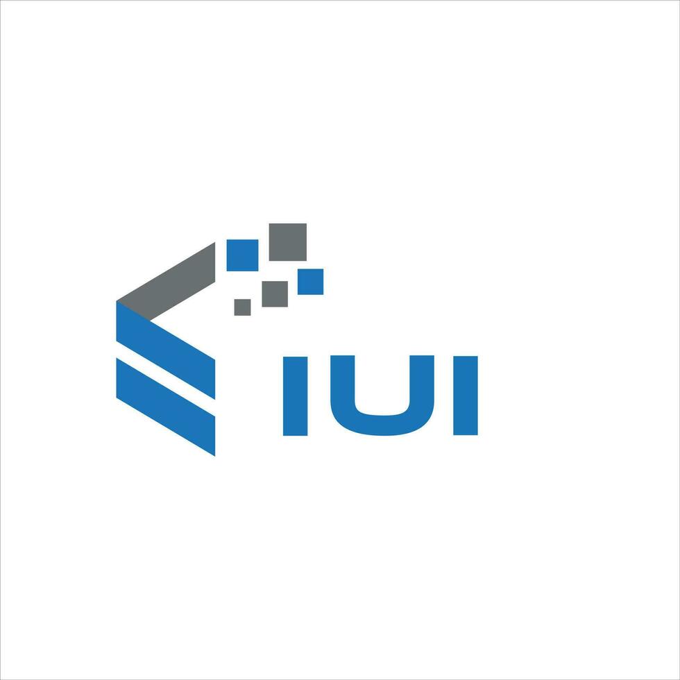 IUI letter logo design on white background. IUI creative initials letter logo concept. IUI letter design. vector