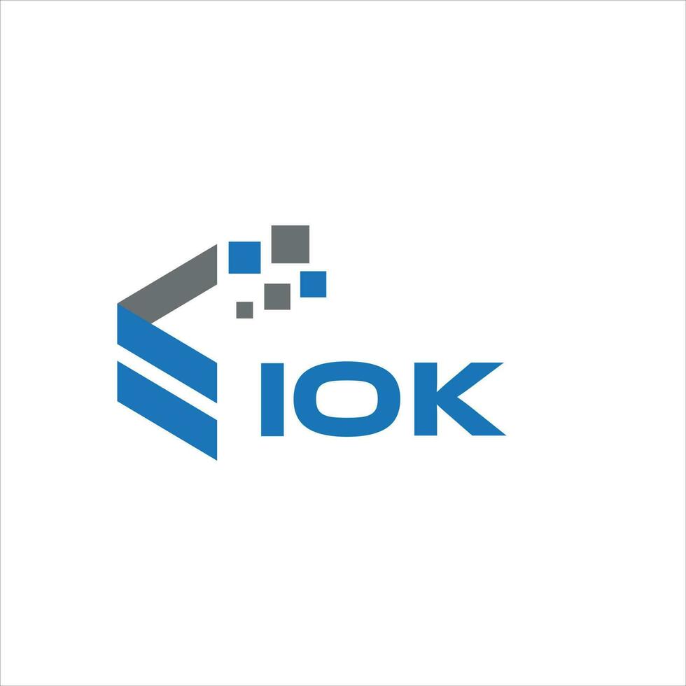 diseño de logotipo de letra iok sobre fondo blanco. concepto de logotipo de letra inicial creativa iok. diseño de letras iok. vector