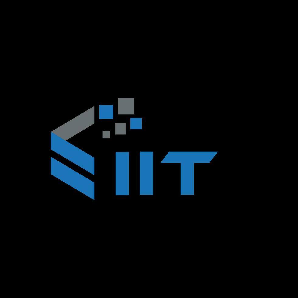 IIT letter logo design on black background. IIT creative initials letter logo concept. IIT letter design. vector