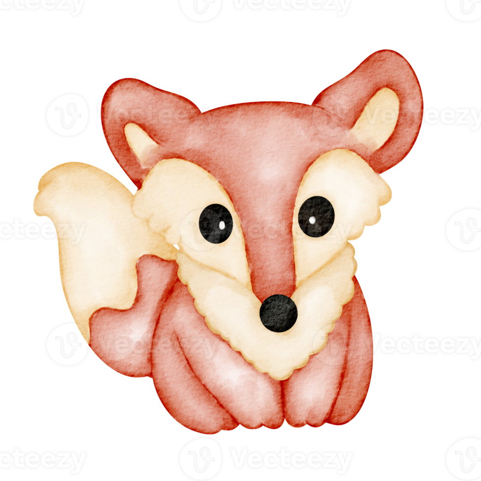 watercolor fox clip art png