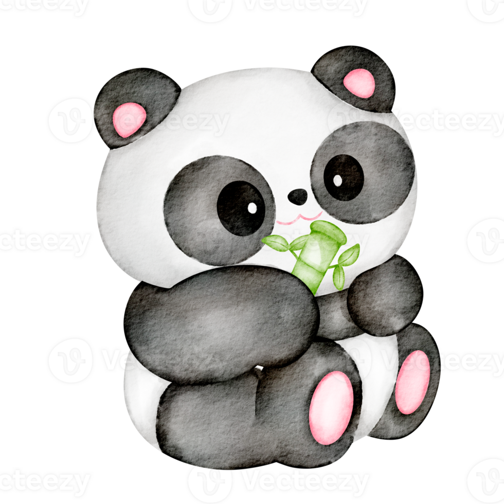 watercolor panda clip art png