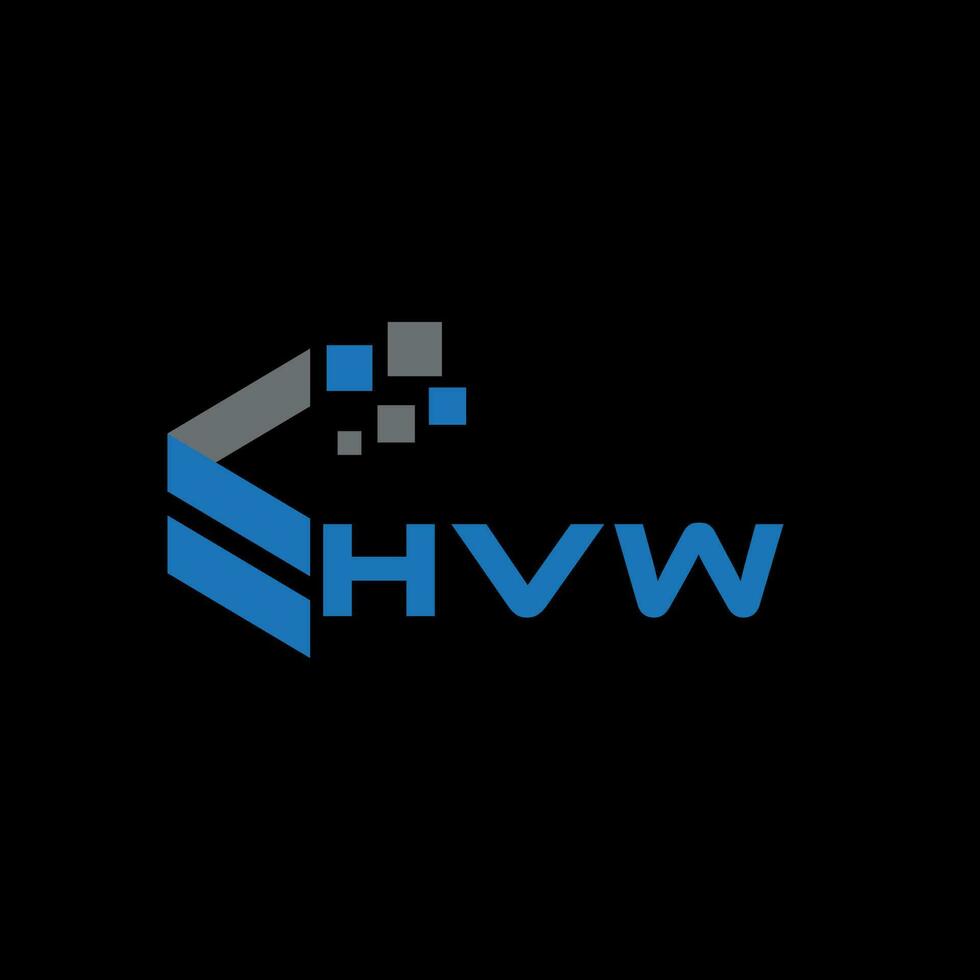 hvw letra logo diseño en negro antecedentes. hvw creativo iniciales letra logo concepto. hvw letra diseño. vector