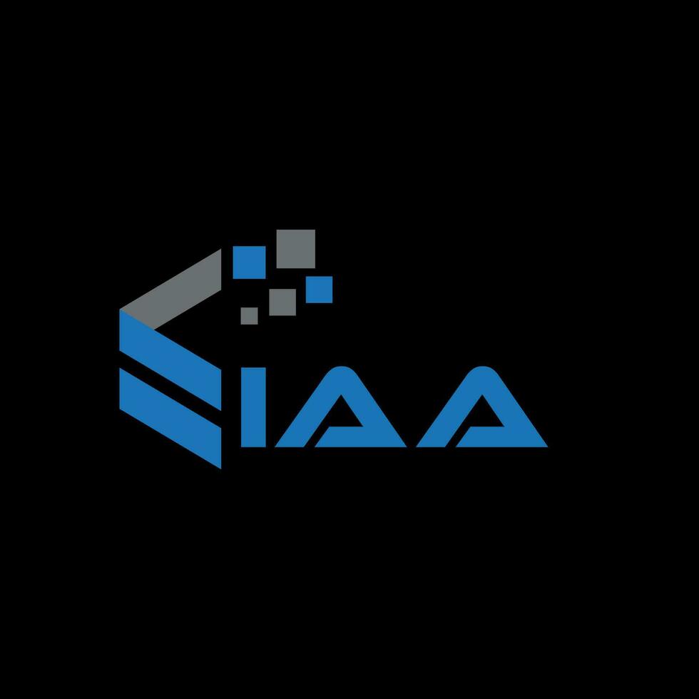 IAA letter logo design on black background. IAA creative initials letter logo concept. IAA letter design. vector