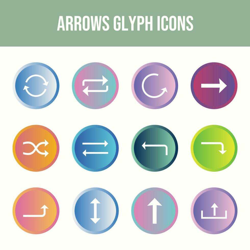 Beautiful Arrows vector icon set