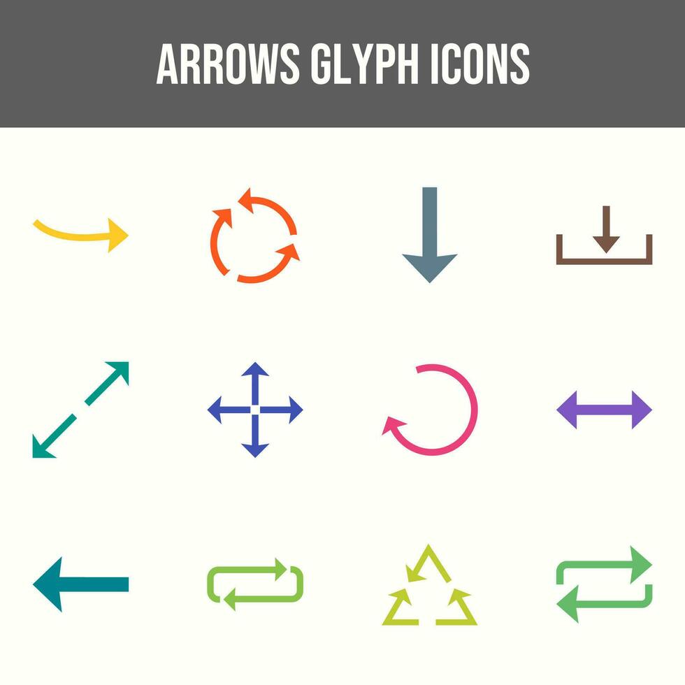 Beautiful Arrows vector icon set