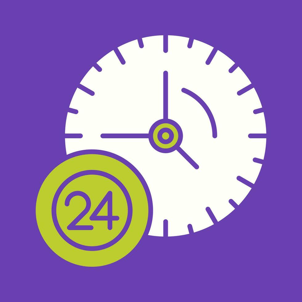 Icono de vector de servicio 24 horas