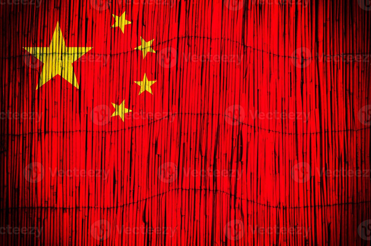 China flag textured photo