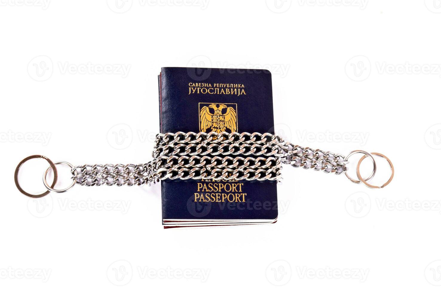 Locked and chained passports photo