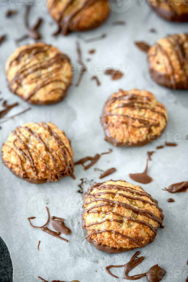 chocolate coconut macaroons photo