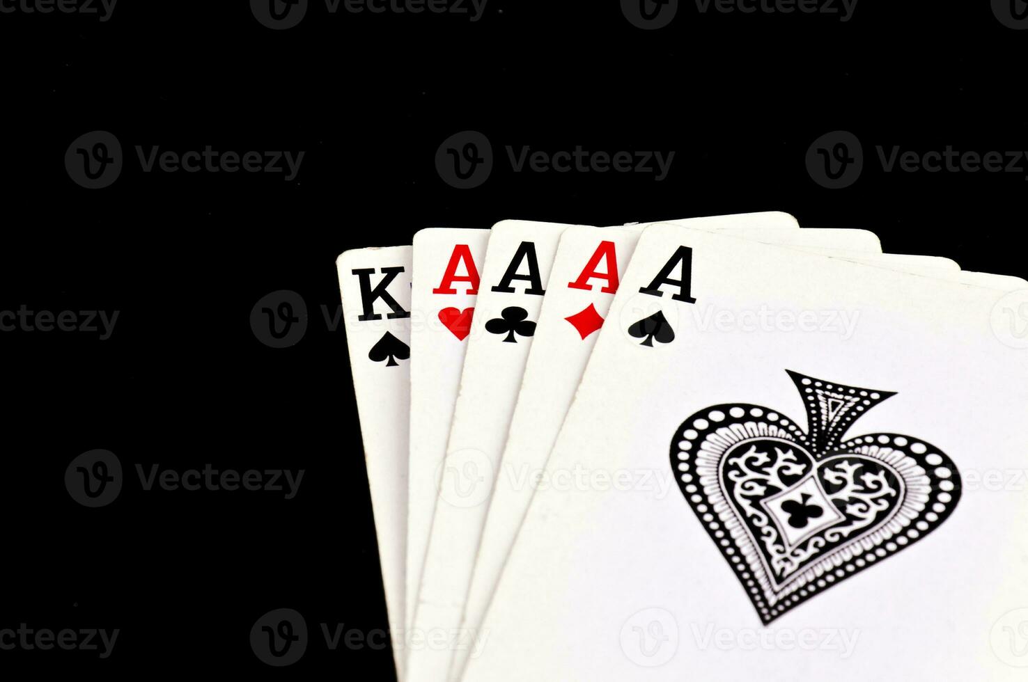 Ace cards closeup photo