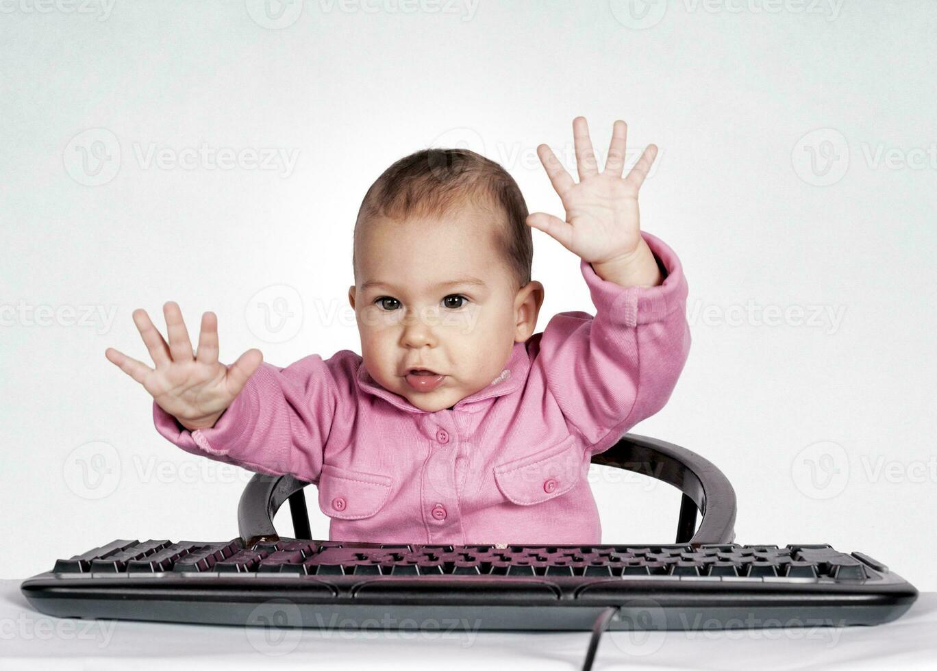 Baby hacker concept 23300528 Stock Photo at Vecteezy