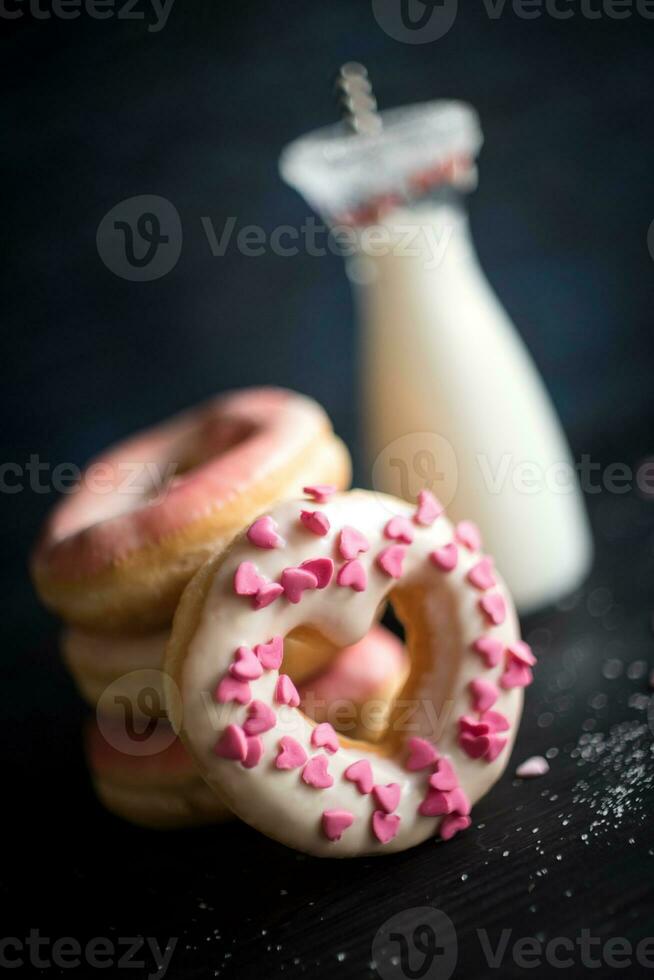 Homemade mini donuts photo
