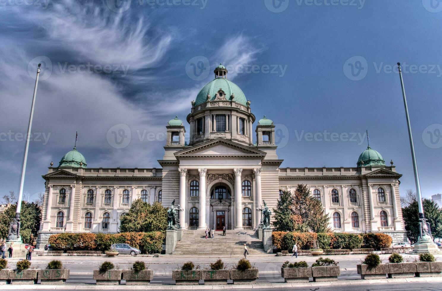 Serbian parliament view photo