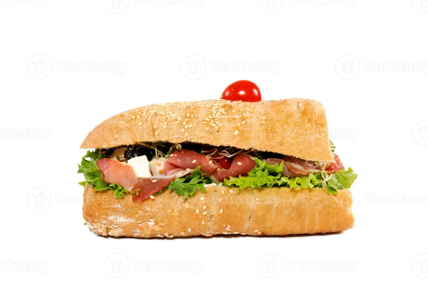 Huge sandwich isolated photo