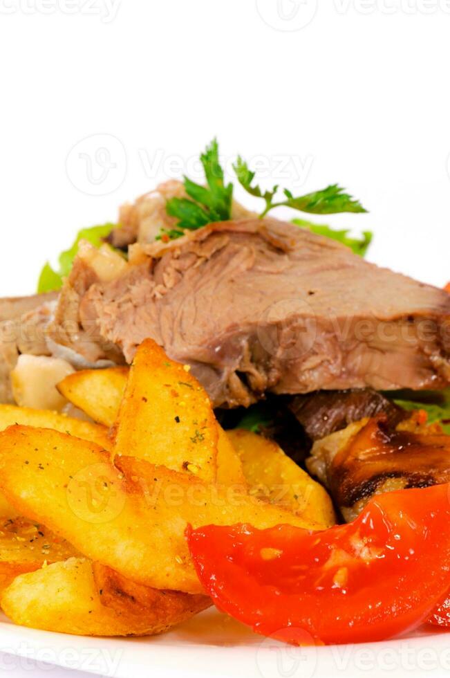 Meat and potatoes 23301022 Stock Photo at Vecteezy