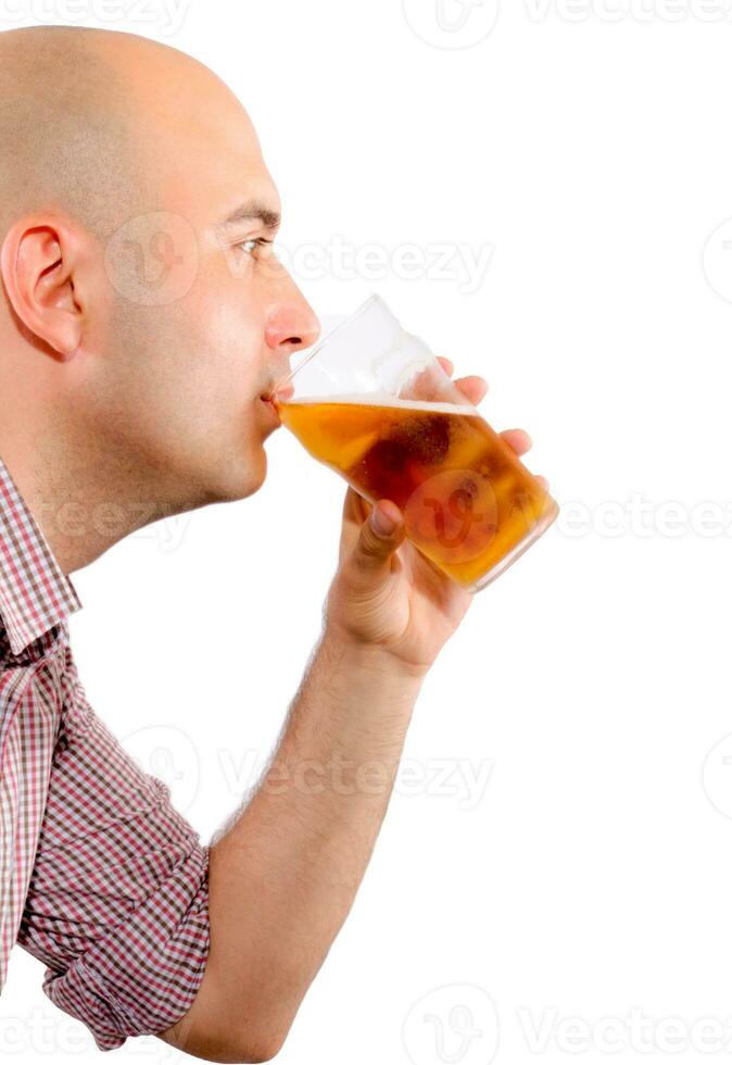 Drinking beer concept photo