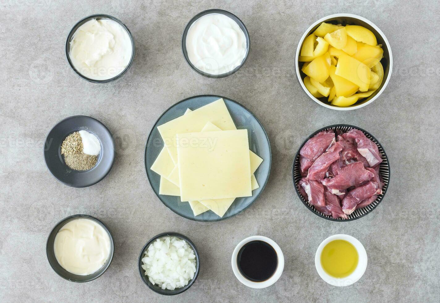 Cheesy stake recipe photo