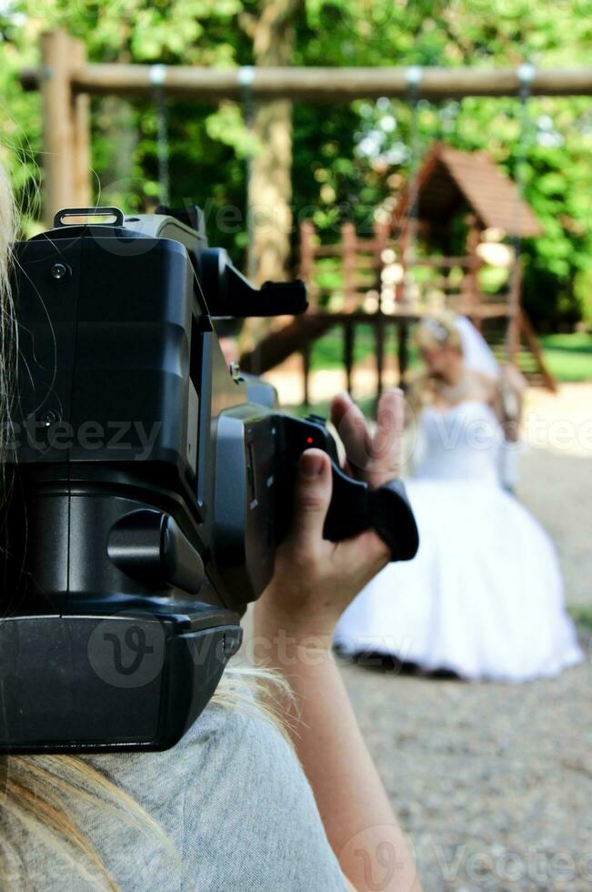 Wedding recording concept photo