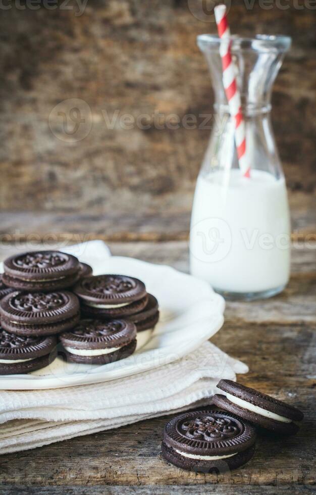 Sweet chocolate cookies photo