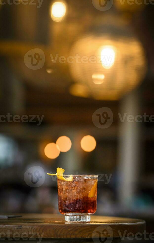 Served cocktails in restaurant photo