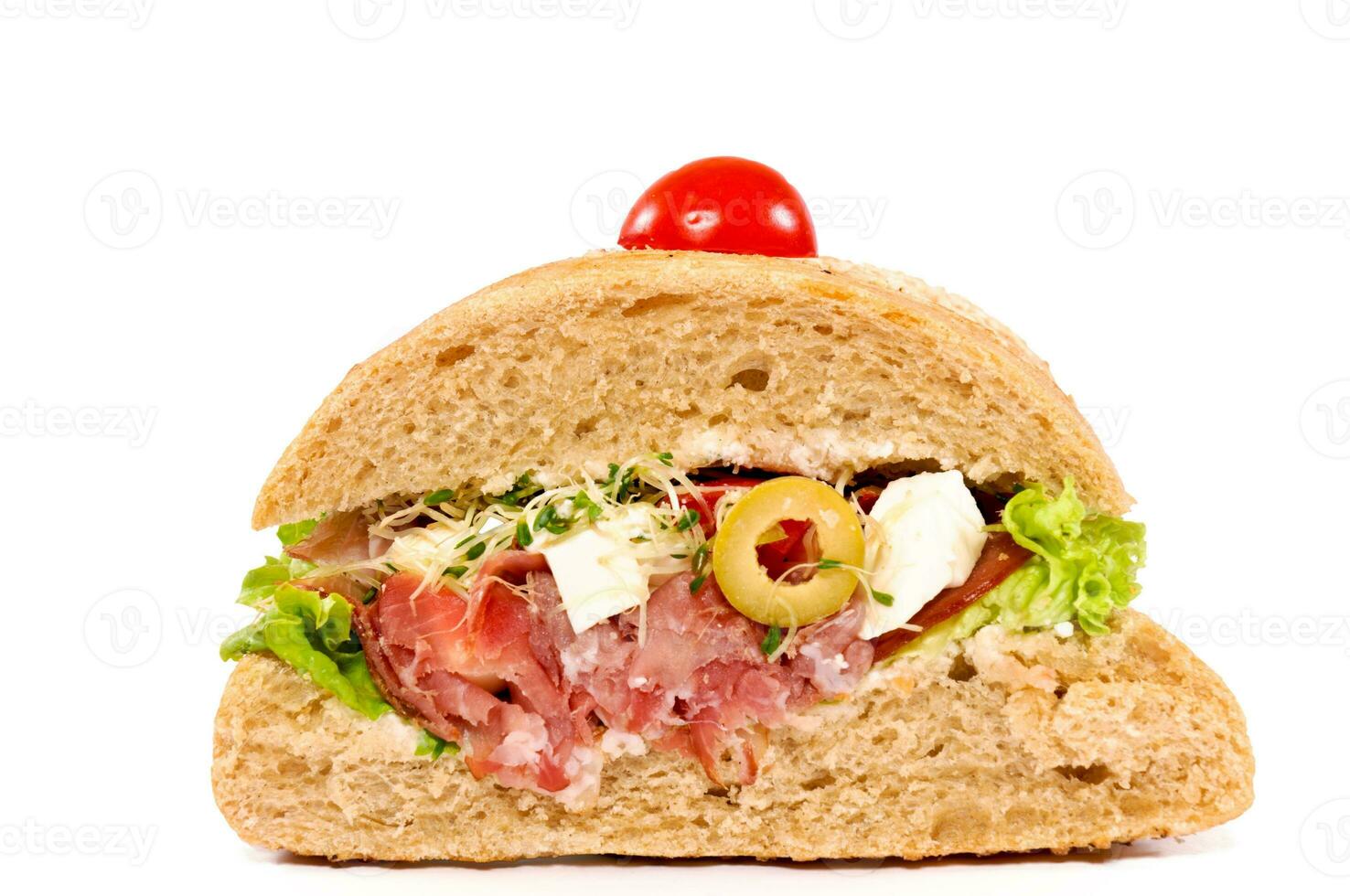 Huge sandwich isolated photo