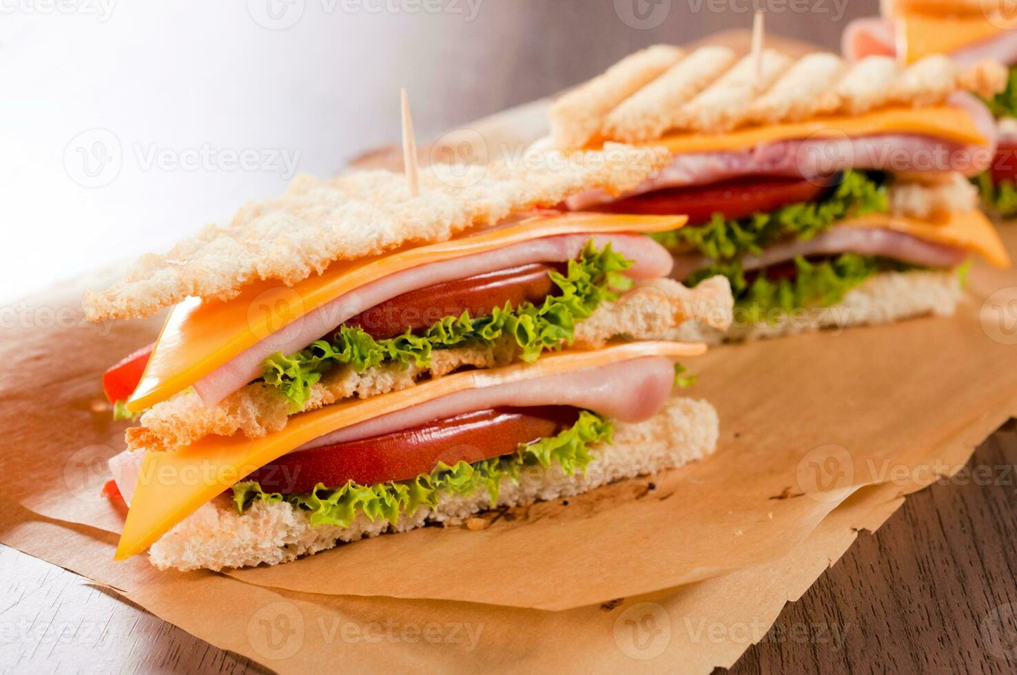 Close up to sandwich photo