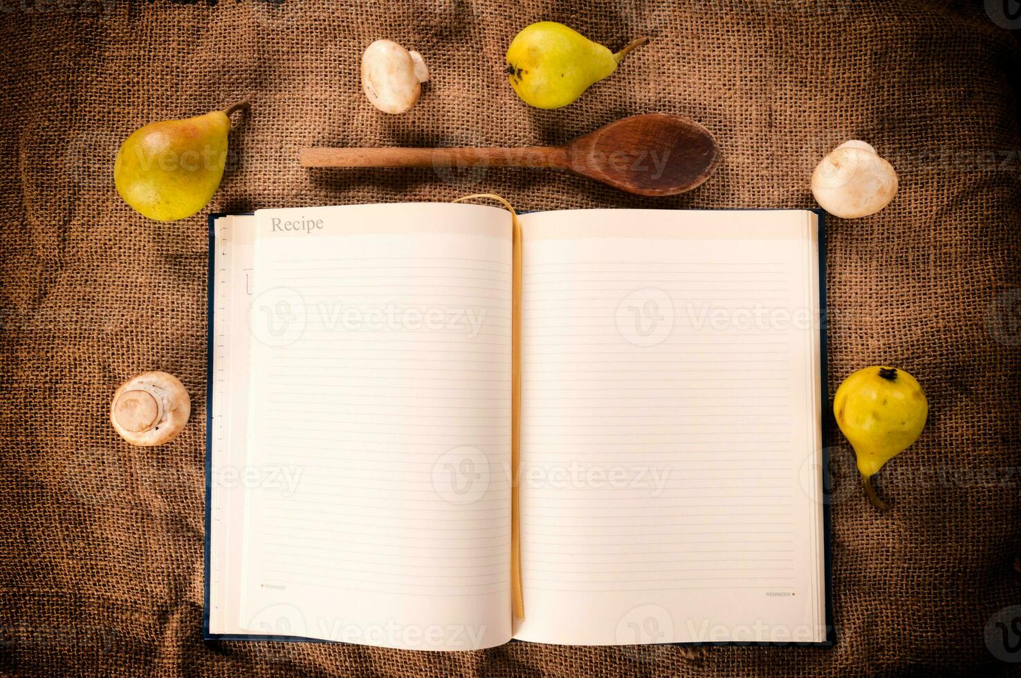 Blank recipe book photo