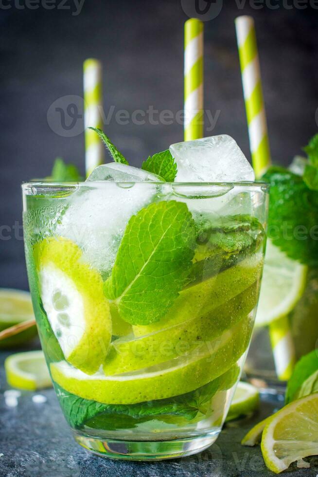 Fresh homemade lemonade photo