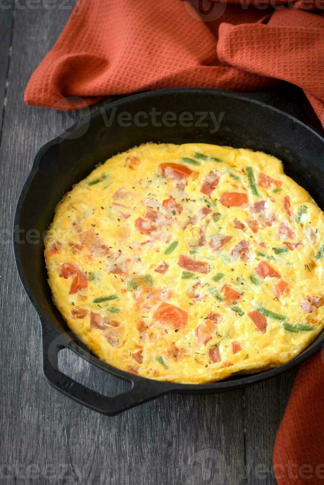 Quick vegetables frittata photo