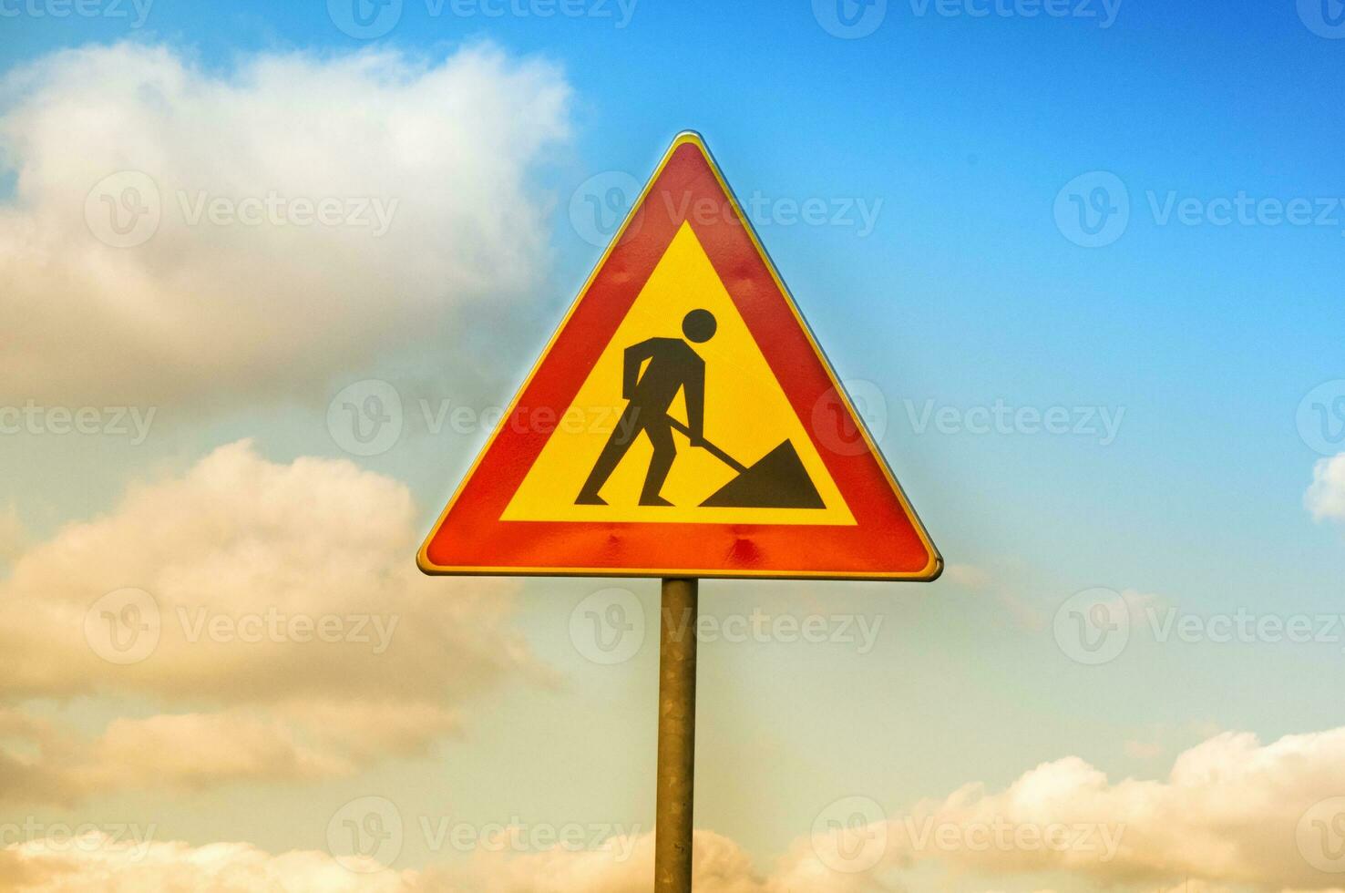 Construction sign concept photo