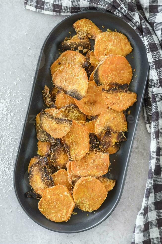 Sweet potatoes dish photo
