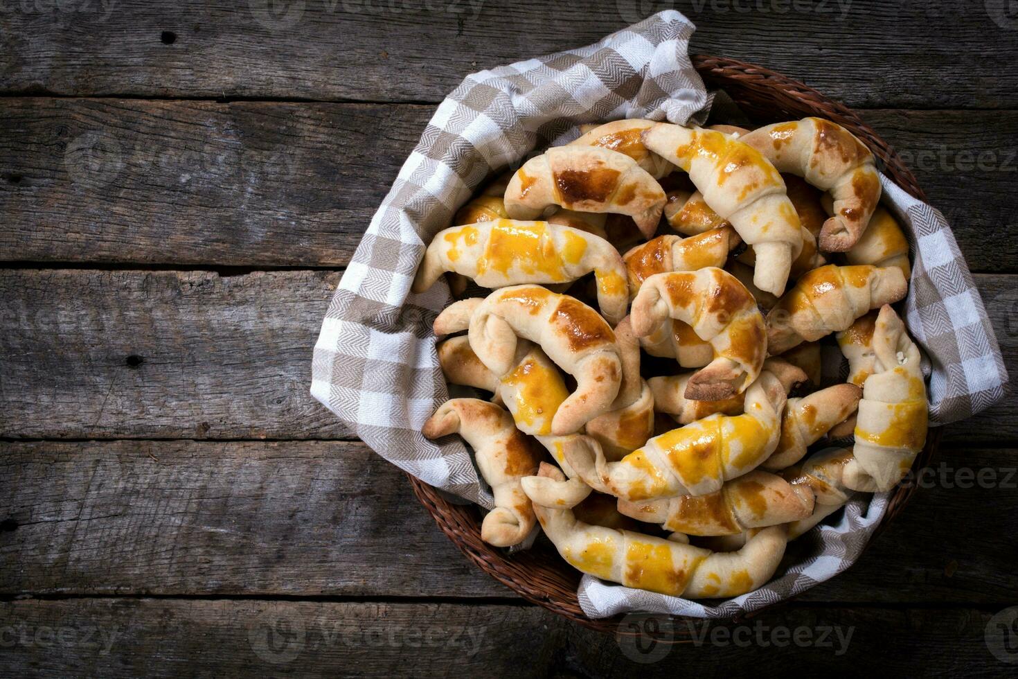 Homemade mini croissants photo