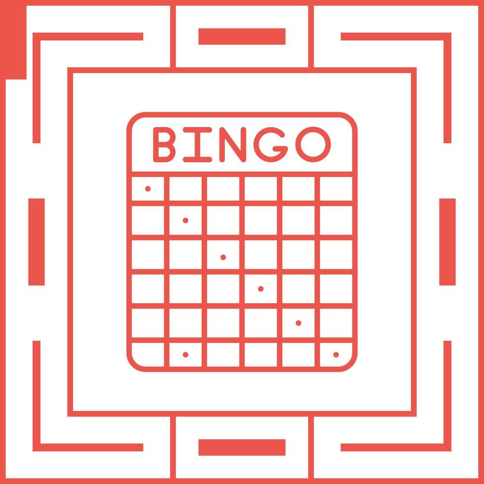 icono de vector de bingo