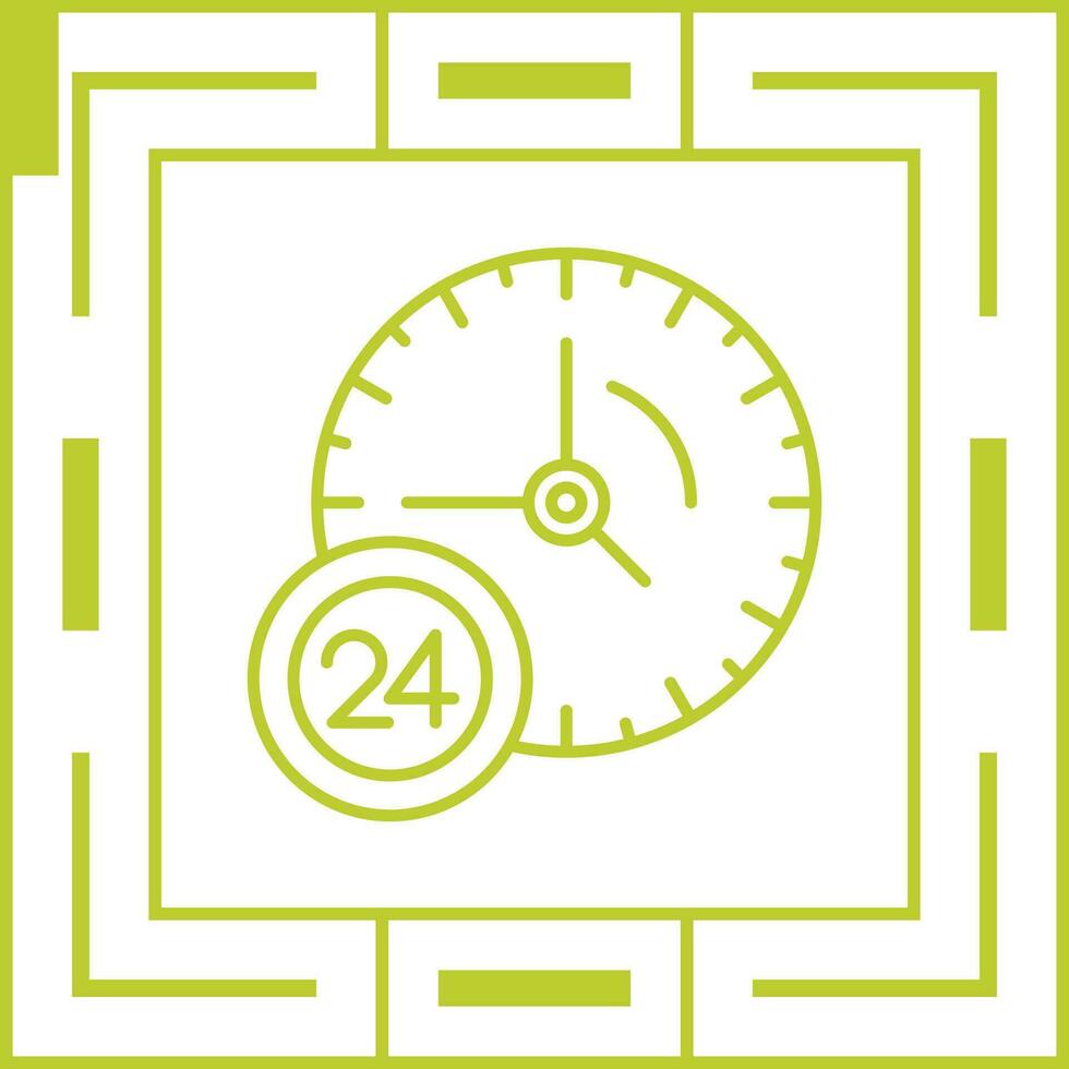 Icono de vector de servicio 24 horas