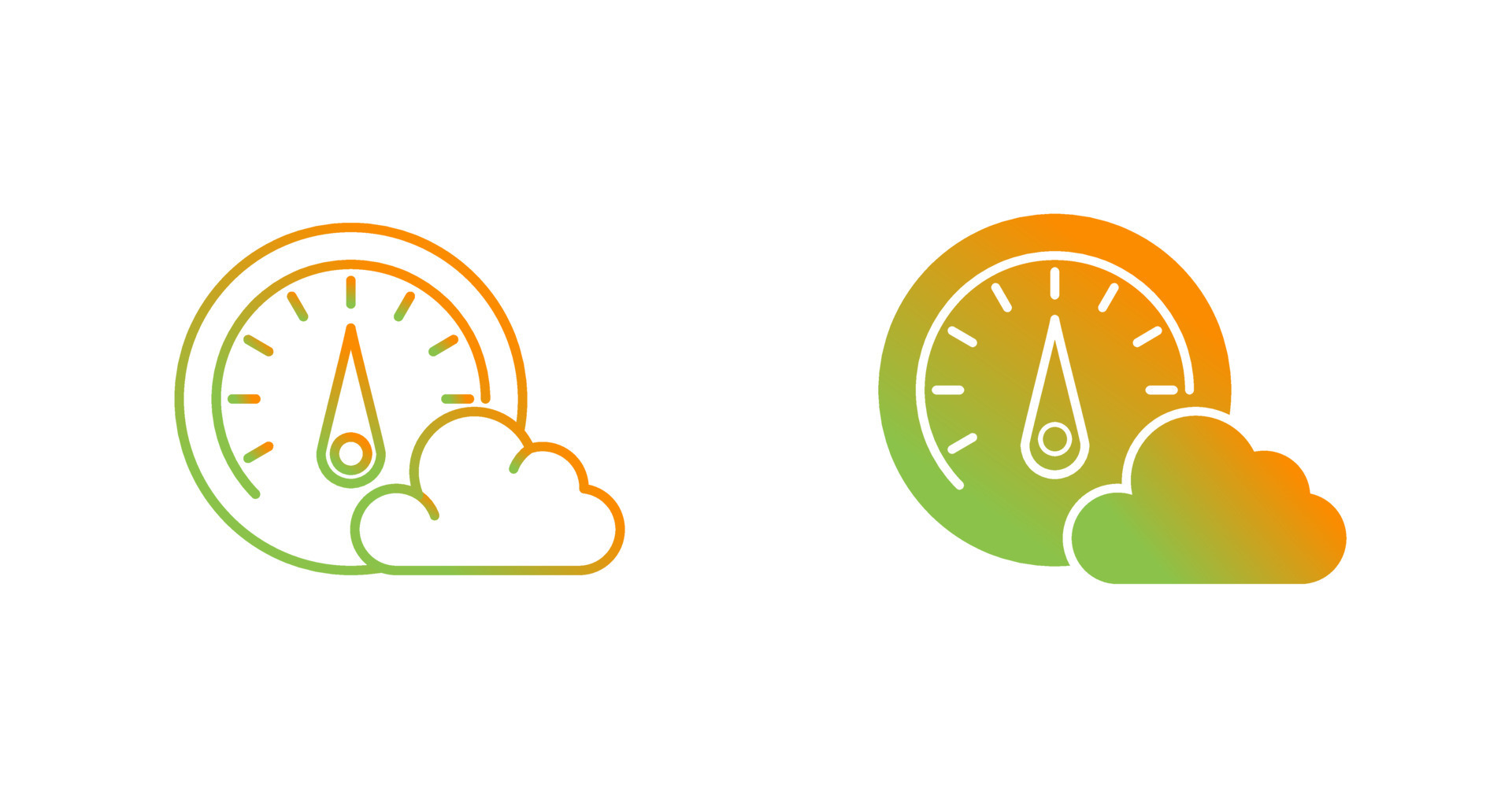Weather clock unique vector icon 23302960 vector art at vecteezy