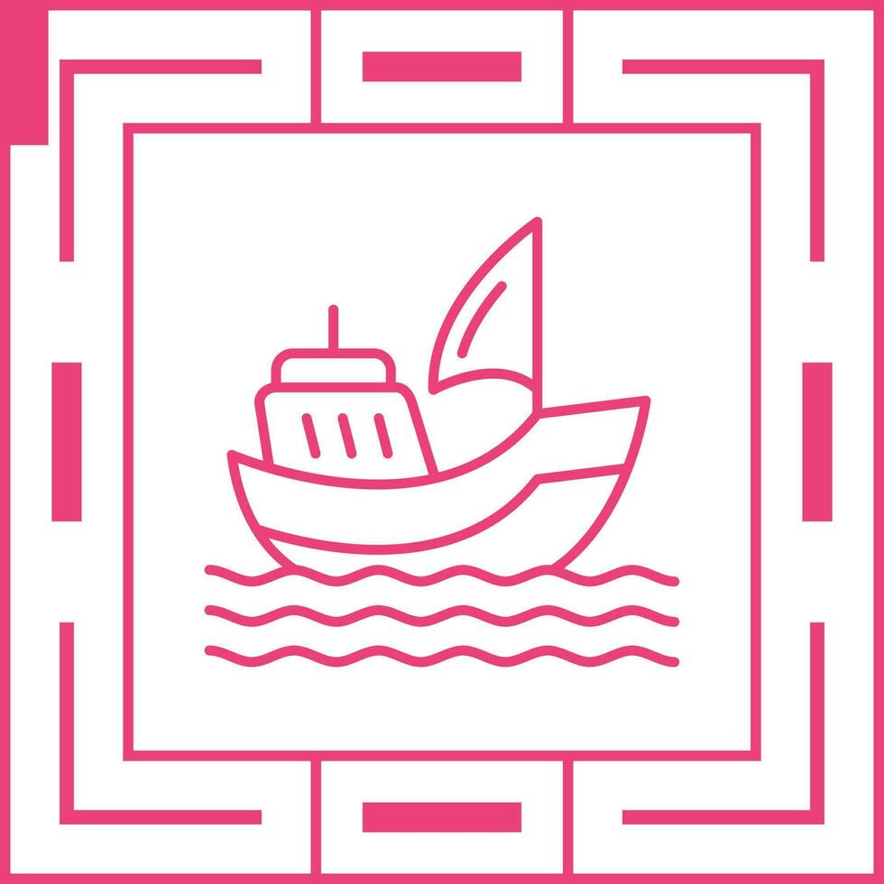 icono de vector de barco