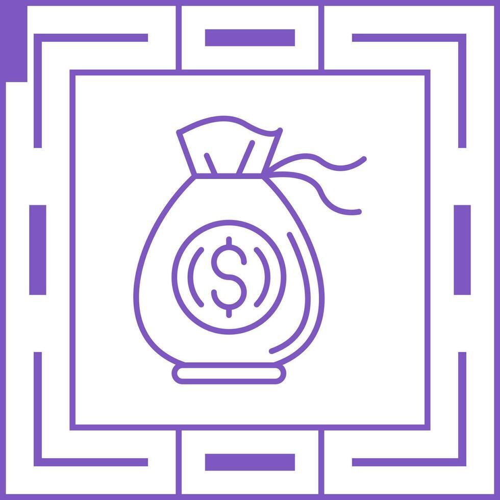 icono de vector de bolsa de dinero