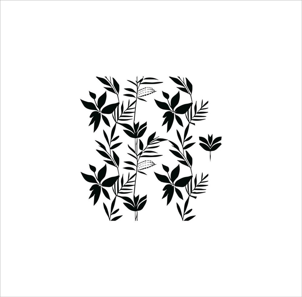 Leaves icon vector line art