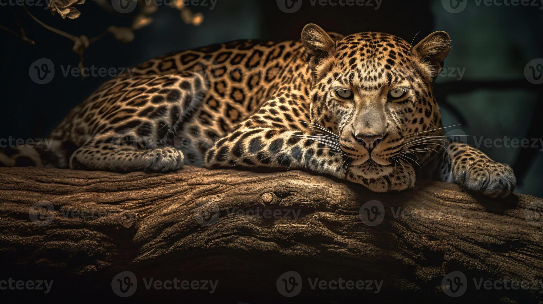 Leopard on the forest AI Generate photo
