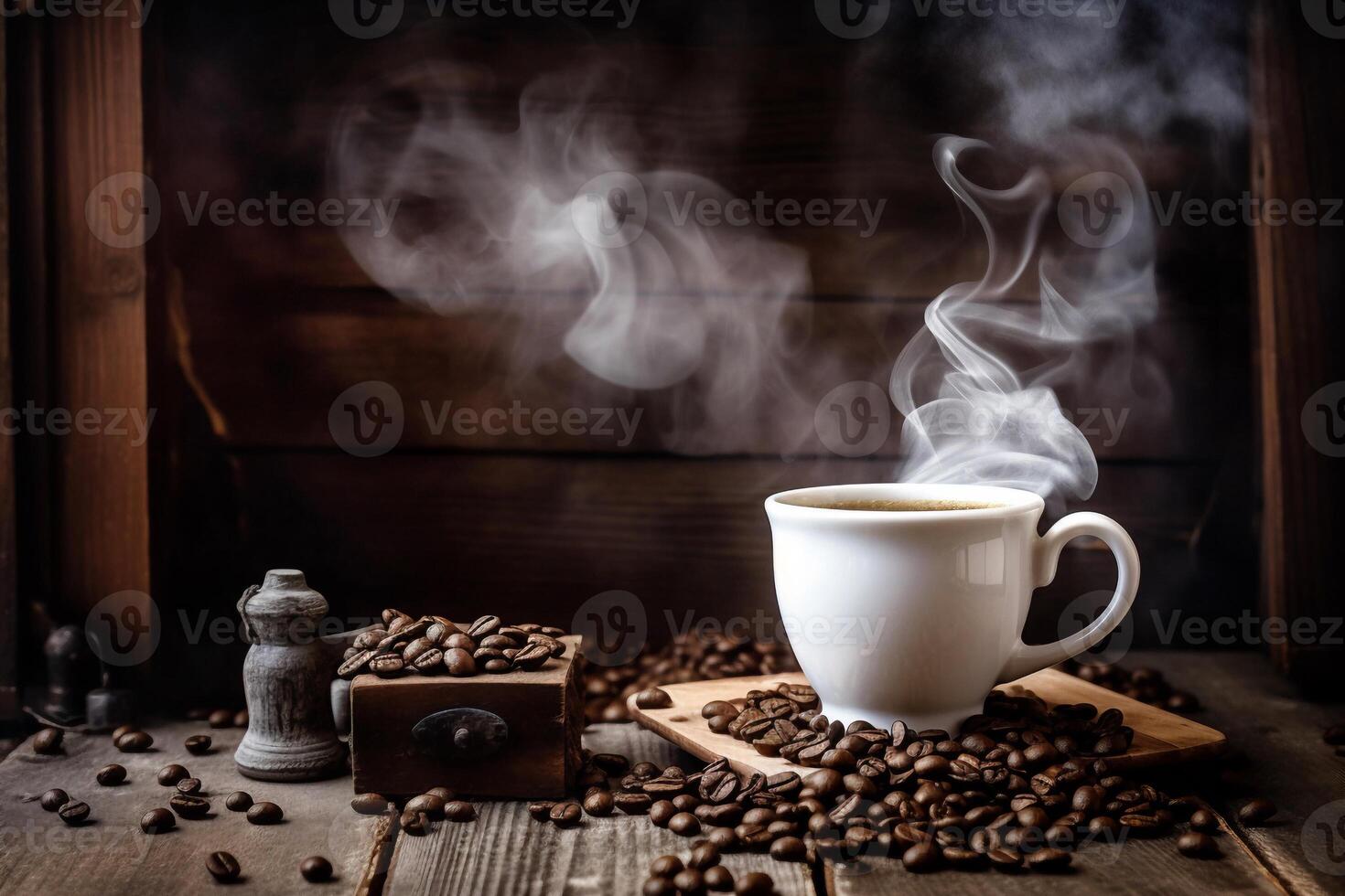 A cup of coffee on the table AI Generate photo