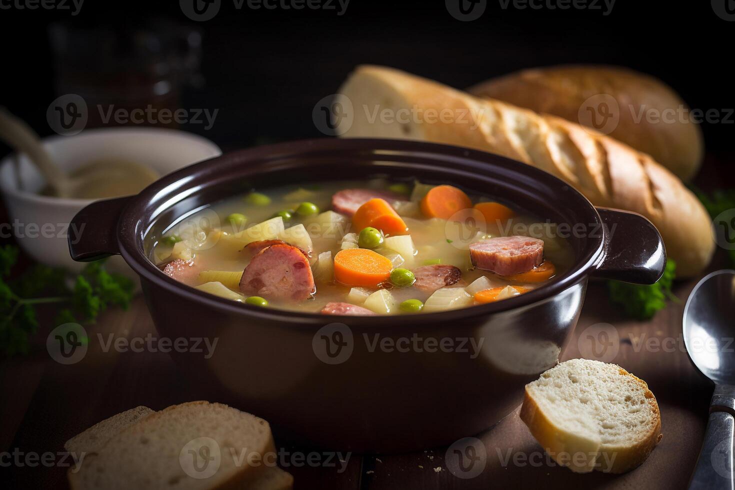 A Bowl of soup AI Generate photo