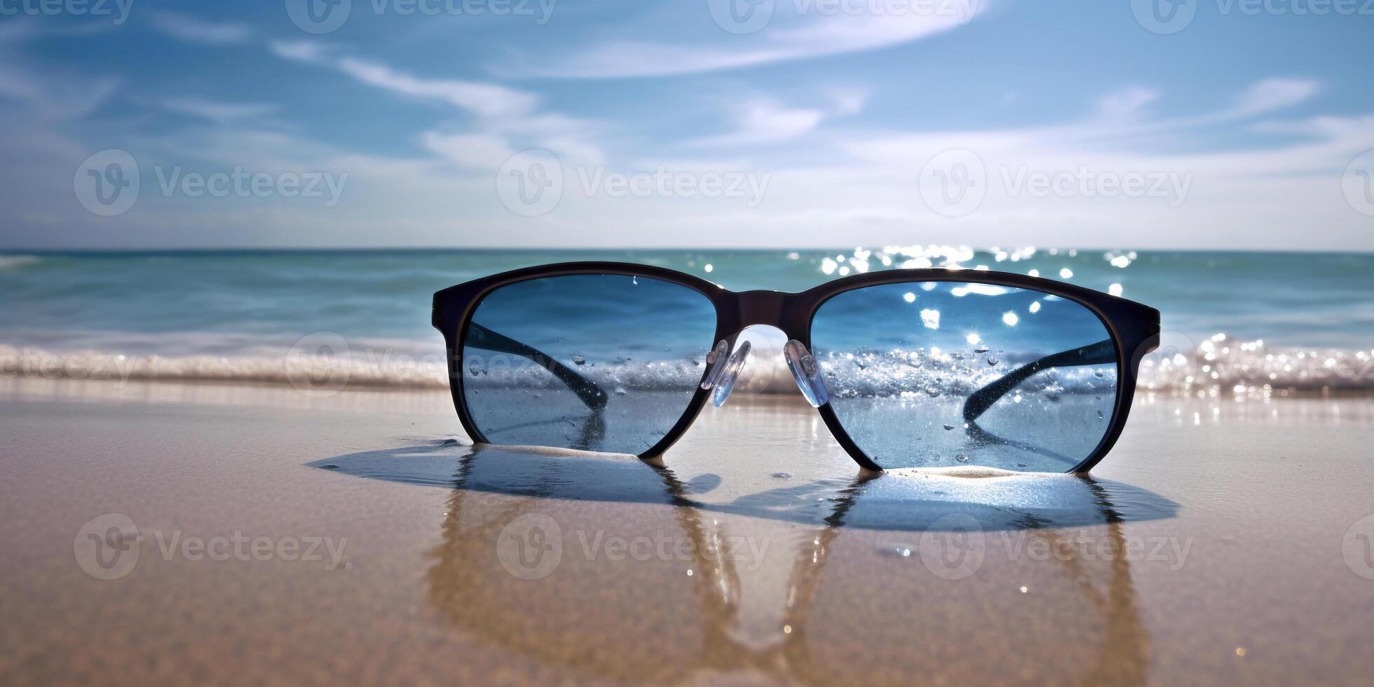 Sunglasses on the beach photo