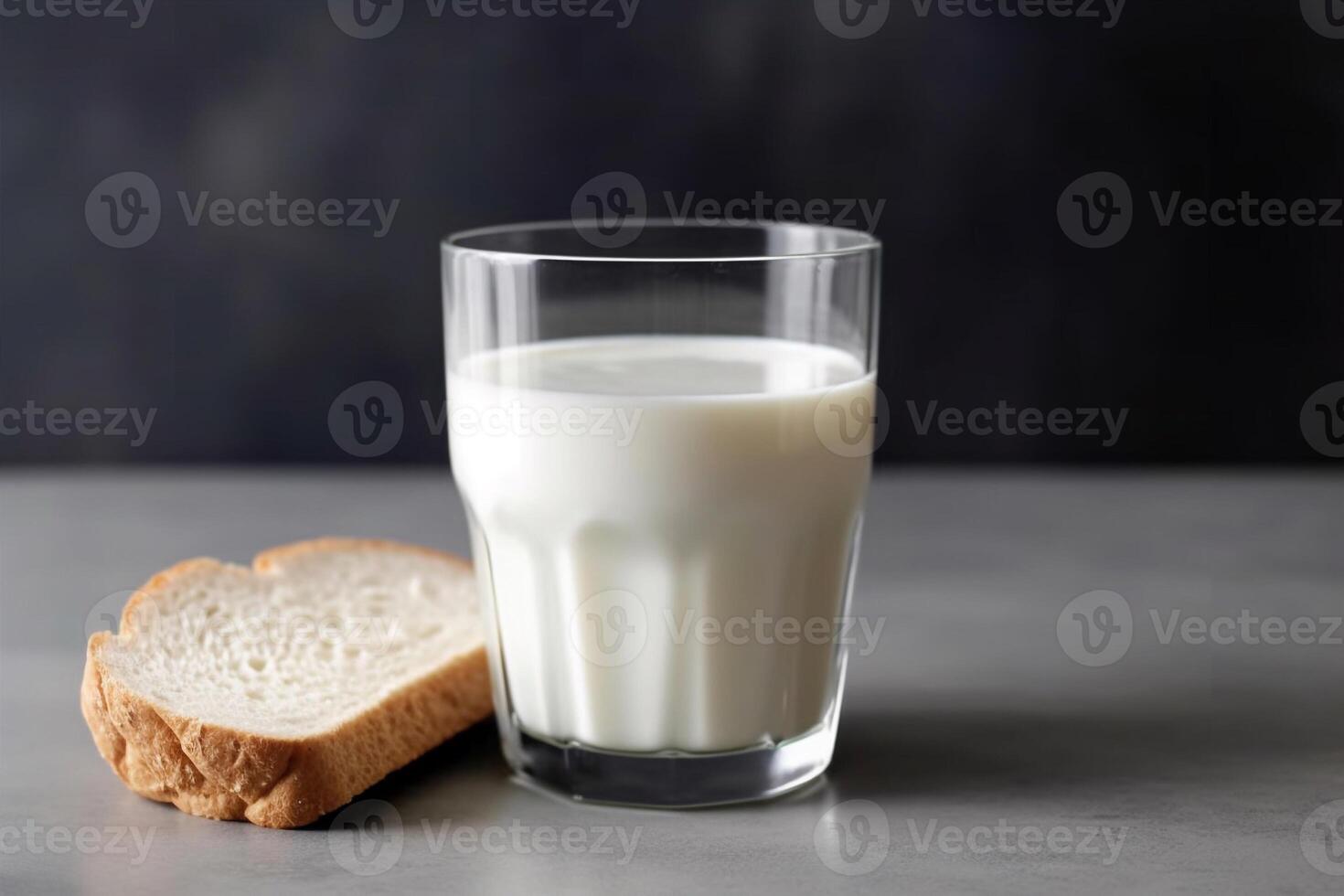 A glass of milk on the table AI Generate photo