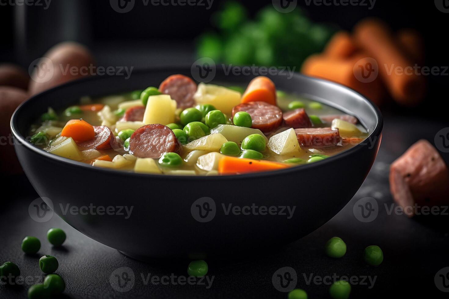 A Bowl of soup AI Generate photo