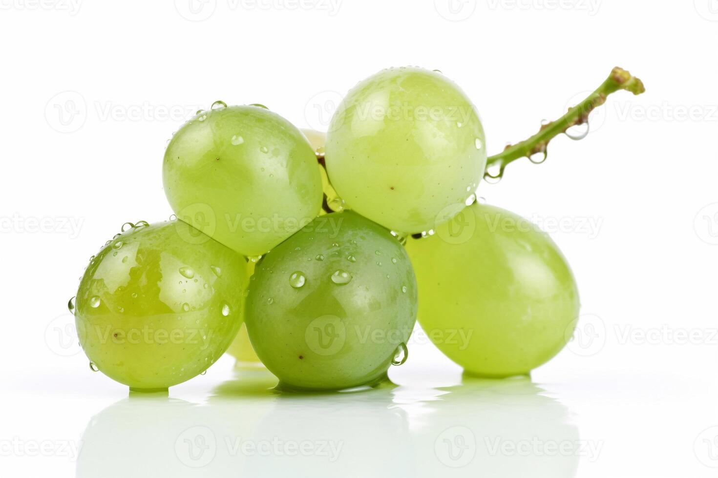 Fresh Grapes Isolated on white AI Generate photo