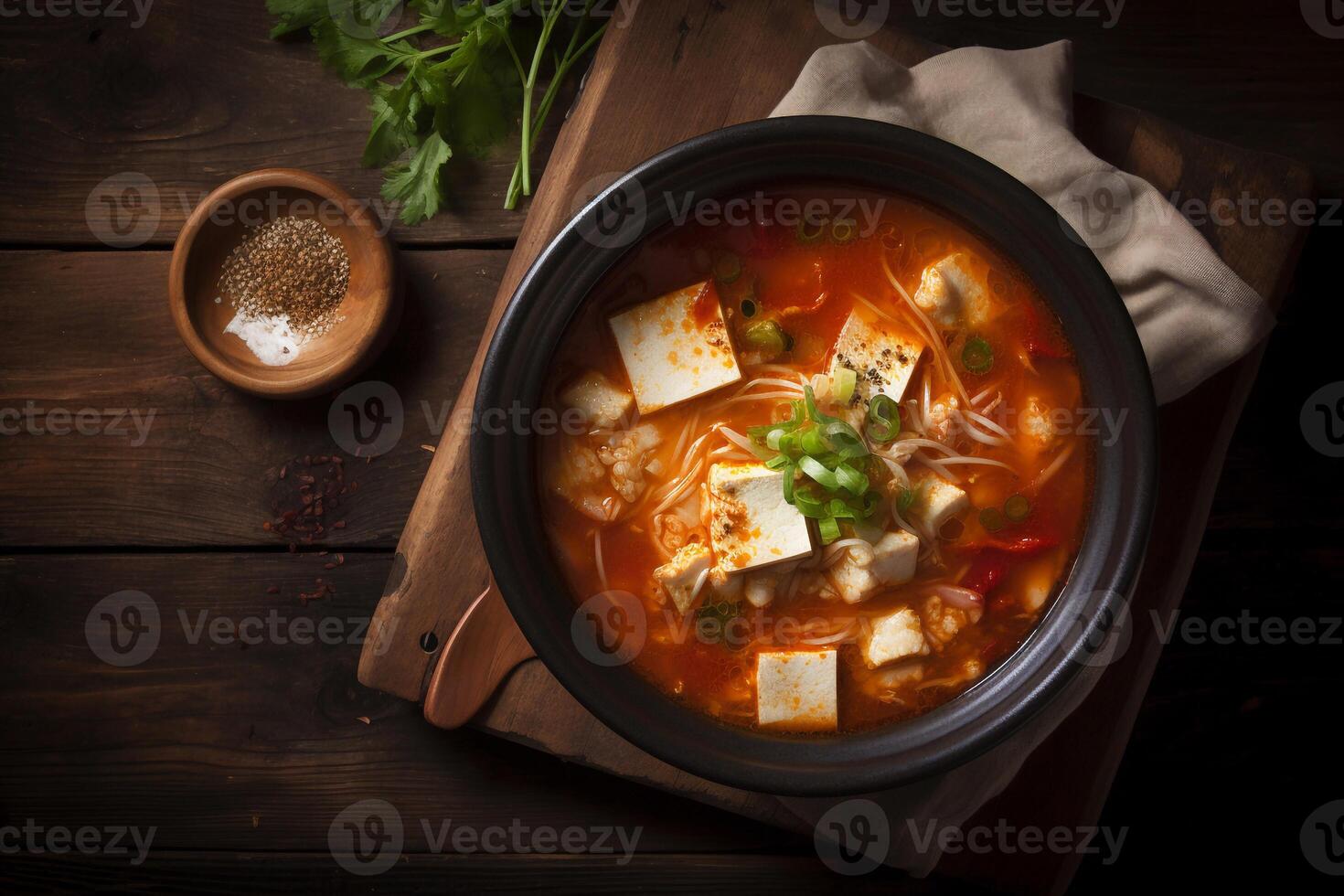 A Bowl of soup AI Generate photo