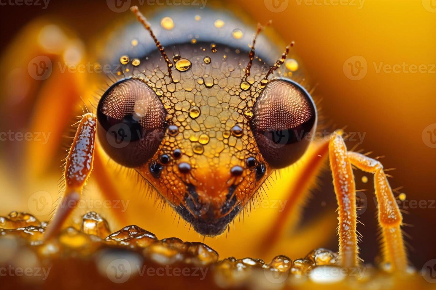 Portrait macro ant on forest AI Generate photo