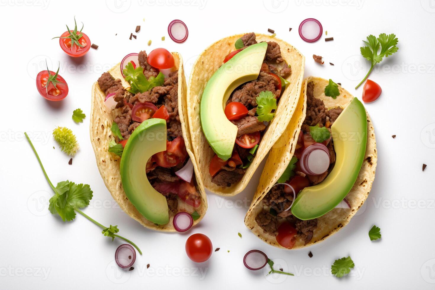 Tacos with vegetable AI Generate photo