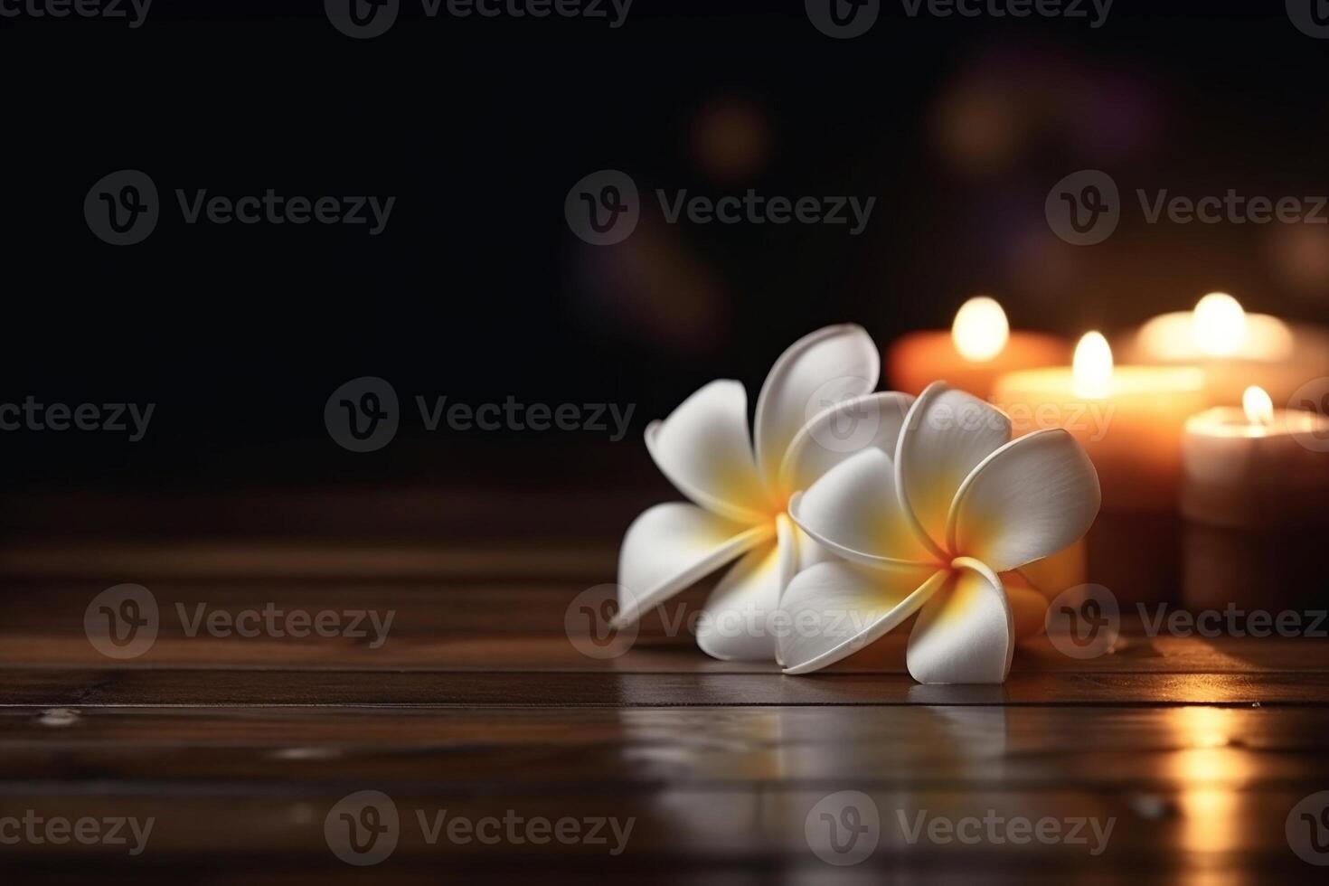 Spa composition on the table ai generate photo